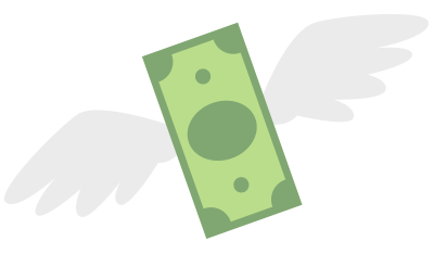 Flying Money Illustration