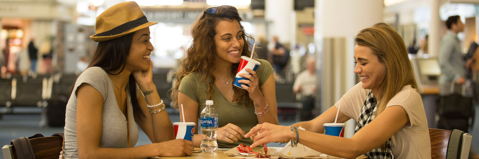 Three women eating together