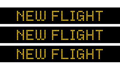 New Flight Yellow Black Signage Illustration